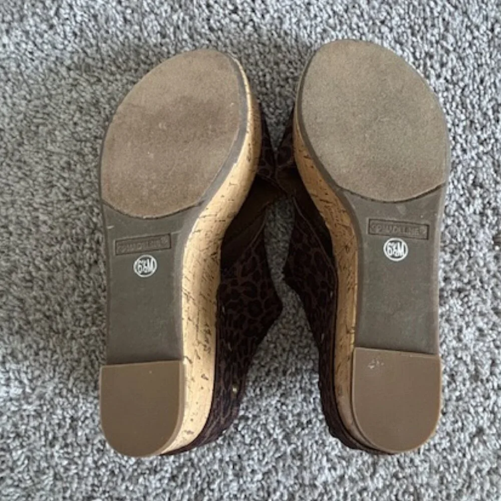 Madeline Animal Print Wedges size 65